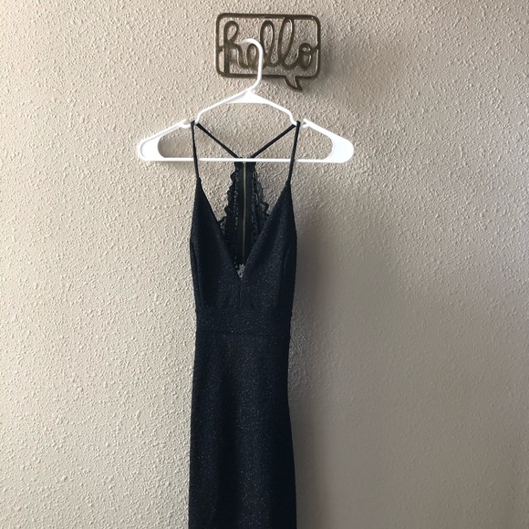 sparkly lace-back mini dress - Picture 1 of 3